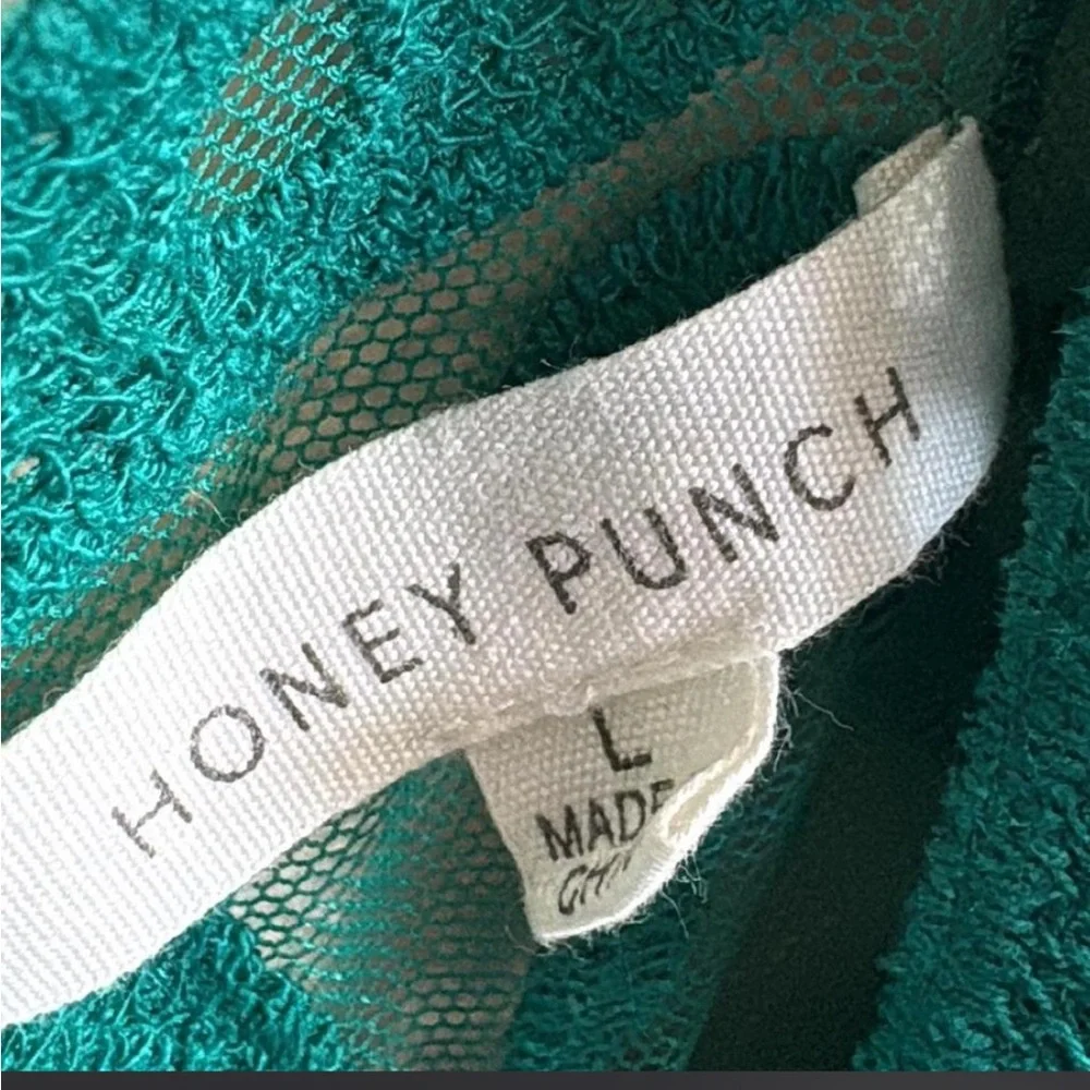 Honey Punch green lace embroidered romper - Picture 4 of 5